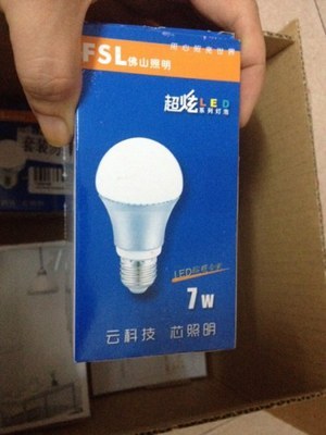 佛山照明 LED燈泡 7W超炫銀E27暖白光球泡 2支裝--7WLED