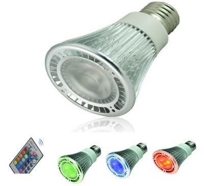 【供應(yīng)5W 新款RGB射燈 PAR20;紅外遙控七彩LED 帶記憶功能】價格,廠家,圖片,LED射燈,深圳市極地之光照明科技-