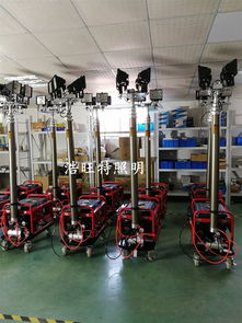 汽油發(fā)電防汛應急升降燈 升降場地燈 公司動態(tài) 浙江明輝照明科技